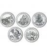 E.E.U.U. 1/4$ 2012 Parques Nacionales (5 monedas) ceca P