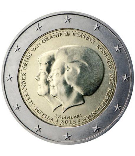 moneda conmemorativa 2 euros Holanda 2013.