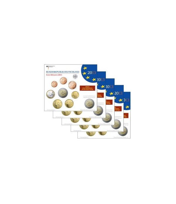 Cartera oficial euroset Alemania 2013 (5 cecas).