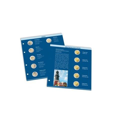 LEUCHTTURM Numis hoja preimpresa monedas de 2 Euros 2012/2013