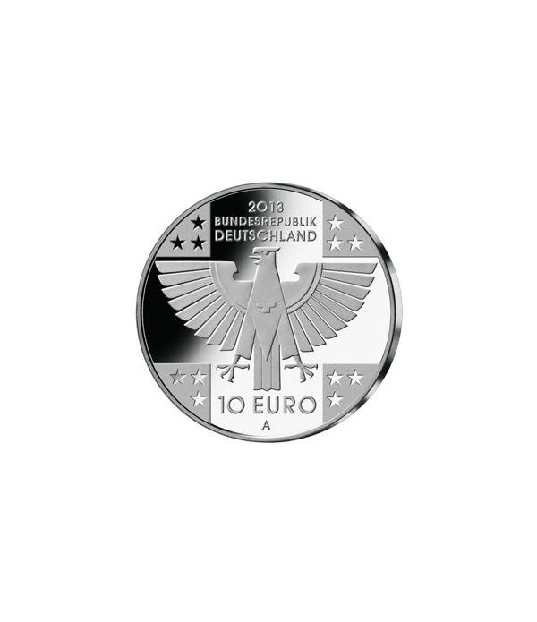 moneda Alemania 10 Euros 2013 A. Cruz Roja.  - 2