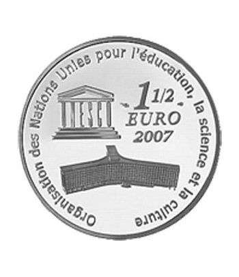 Moneda Francia 1 1/2 euro 2007 Unesco Muralla china