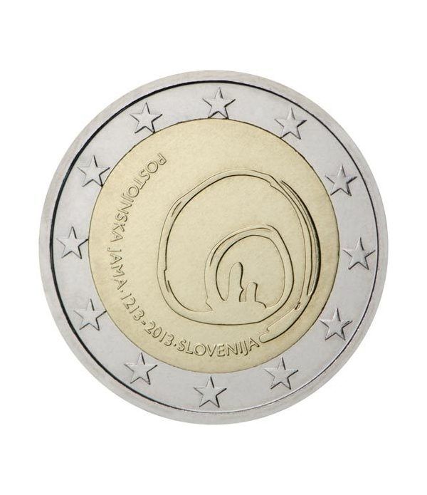 moneda 2 euros Eslovenia 2013 cueva de Postojna.