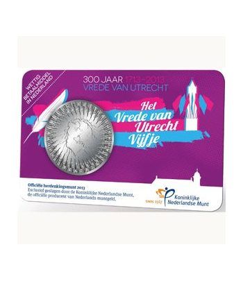 Holanda 5 Euros 2013. 300 Años de la Paz de Utrech.