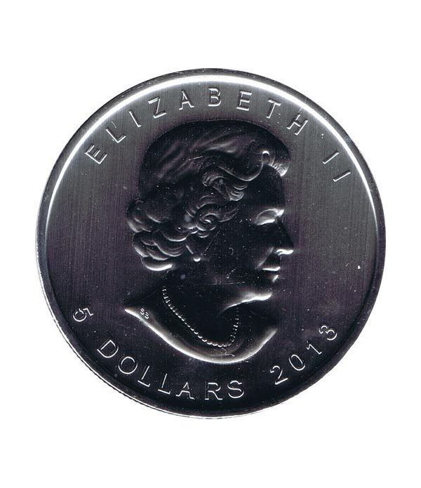 Moneda onza de plata 5$ Canada Bisonte 2013  - 2