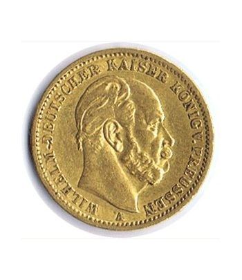 Moneda de oro 20 marcos Alemania 1873. Guillermo I.
