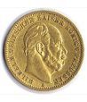 Moneda de oro 20 marcos Alemania 1873. Guillermo I.