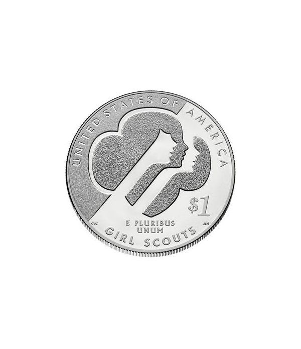 Estados Unidos 1$ de plata Centenario Girl Scouts 2013.  - 2