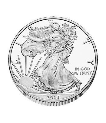 Moneda onza de plata 1$ Estados Unidos Liberty 2013 Proof.  - 1