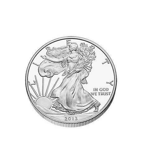 Moneda onza de plata 1$ Estados Unidos Liberty 2013 Proof.