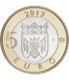 moneda Finlandia 5 Euros 2013 Finlandia Genuina.