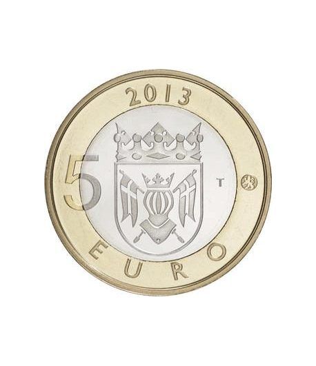 moneda Finlandia 5 Euros 2013 Finlandia Genuina.