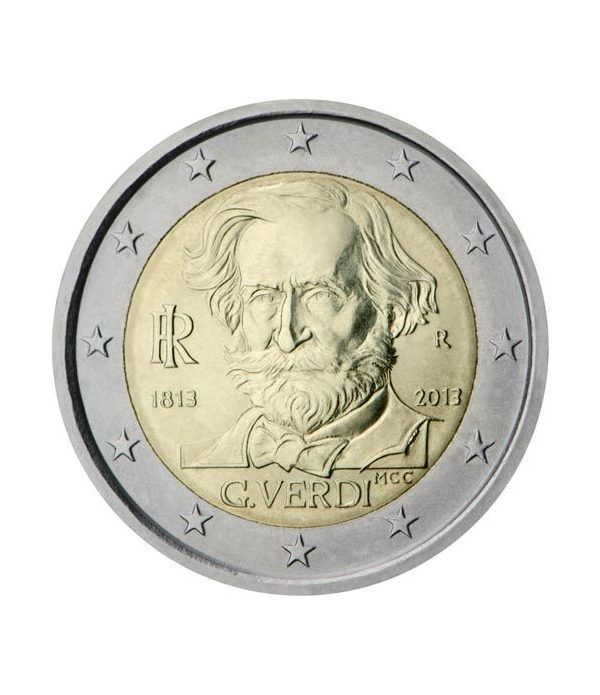 moneda conmemorativa 2 euros Italia 2013. Verdi.