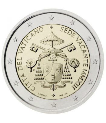 moneda conmemorativa 2 euros Vaticano 2013 Sede Vacante