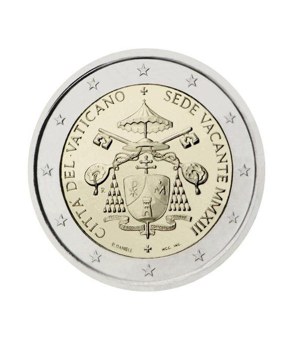 moneda conmemorativa 2 euros Vaticano 2013 Sede Vacante