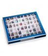LEUCHTTURM Caja de coleccionismo K60 con 60 divisiones azul