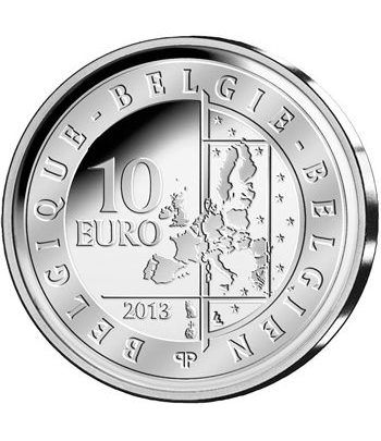 moneda Belgica 10 Euros 2013 Tour de Flandes. Estuche proof.