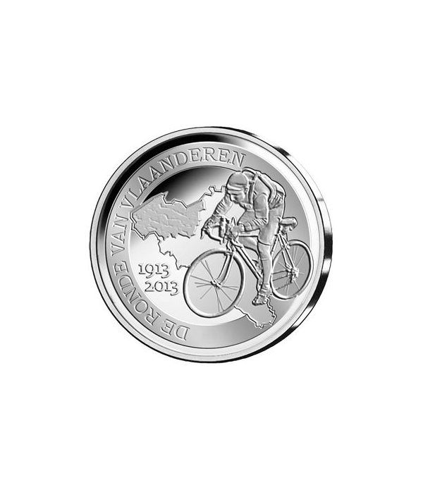 moneda Belgica 10 Euros 2013 Tour de Flandes. Estuche proof.