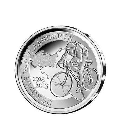 moneda Belgica 10 Euros 2013 Tour de Flandes. Estuche proof.