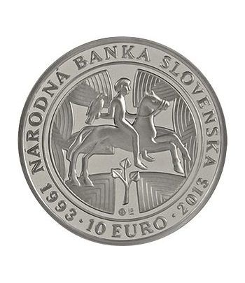 moneda Eslovaquia 10 Euros 2013. 20º Aniv. Banco Nacional.