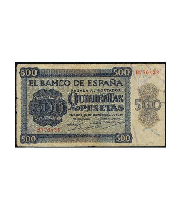 (1936/11/21) Burgos. 500 Pesetas. MBC. Serie B776438.