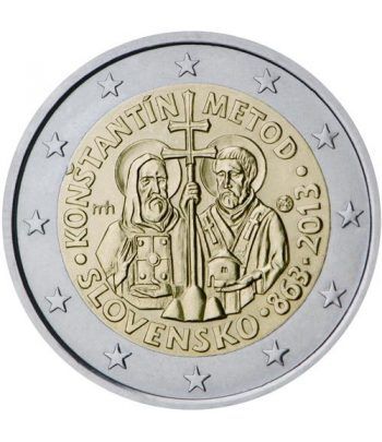 moneda Eslovaquia 2 euros 2013 Constantino y Metodio.