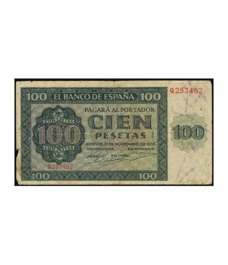 (1936/11/21) Burgos. 100 Pesetas. MBC-.