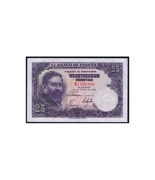 (1954/07/22) Madrid. 25 Pesetas. SC.