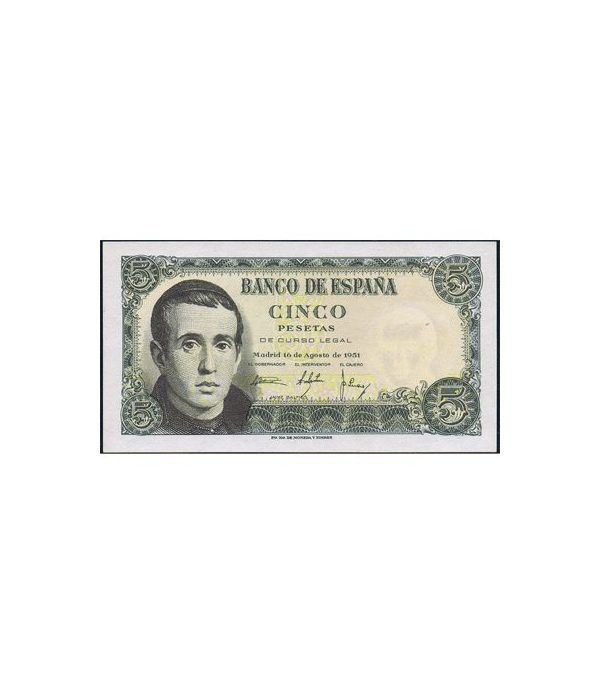 (1951/08/16) Madrid. 5 Pesetas. SC. Pareja.