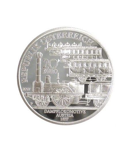 moneda Austria 20 Euros 2007 Trenes austriacos (sin estuche)