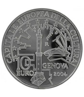 Italia 10 Euros 2004 Genova capital cultura. Sin estuche.