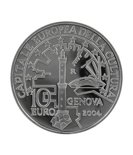 Italia 10 Euros 2004 Genova capital cultura. Sin estuche.