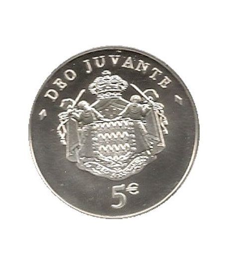 Monaco 5 euros 2008. Principe Alberto II. Plata. Sin estuche.