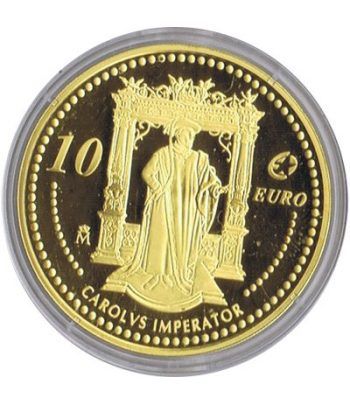 Moneda 2006 Carlos V. Personajes Europeos. 10 euros. Baño oro  - 1