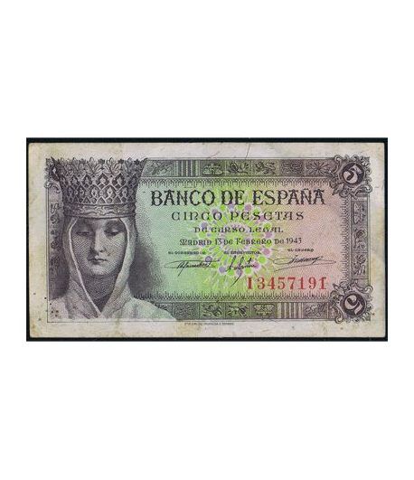 (1943/02/13) Madrid. 5 Pesetas. EBC.