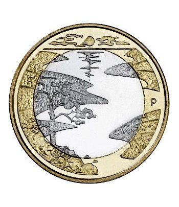 moneda Finlandia 5 Euros 2013. Naturaleza. Verano.