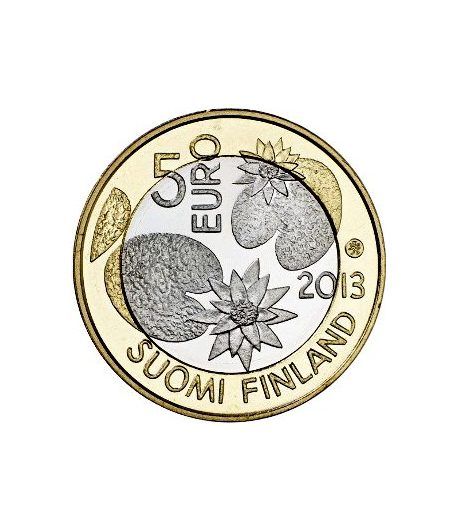 moneda Finlandia 5 Euros 2013. Naturaleza. Verano.