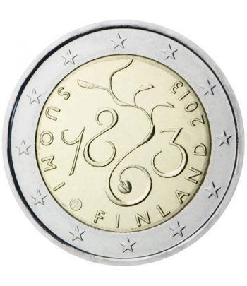 moneda conmemorativa 2 euros Finlandia 2013.