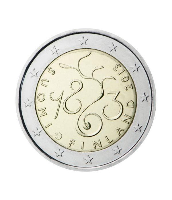 moneda 2 euros Finlandia 2013 Parlamento.