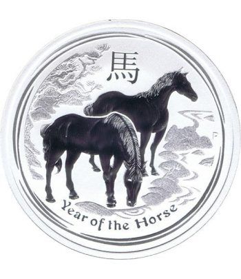 Moneda media onza de plata 1/2$ Australia Lunar 2014 Caballo