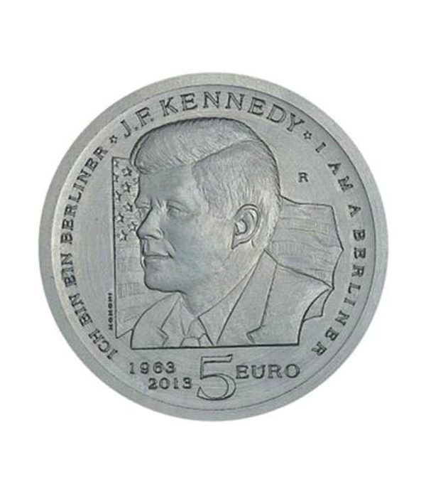 San Marino 5 Euros 2013. John Fitzgerald Kennedy. Plata. Proof.