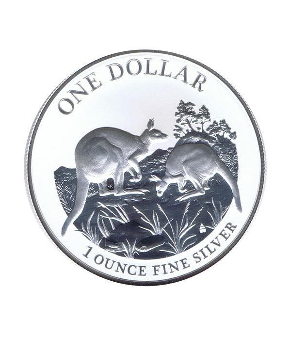 Moneda onza de plata 1$ Australia Canguro 2014