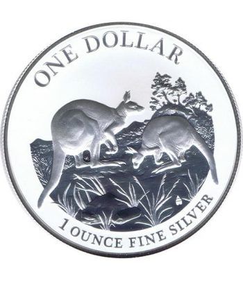 Moneda onza de plata 1$ Australia Canguro 2014