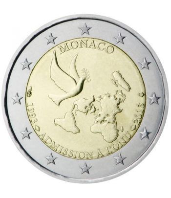 moneda conmemorativa 2 euros Monaco 2013 ONU.