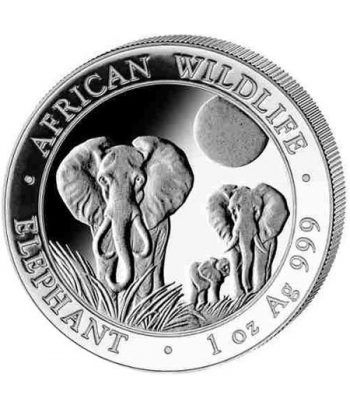 Moneda onza de plata 100 Shilling Somalia Elefante 2014