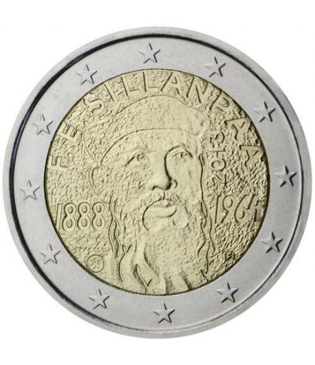 moneda 2 euros Finlandia 2013 Frans Emil Sillanpaa.