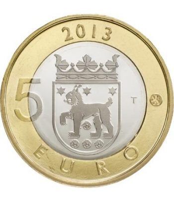 moneda Finlandia 5 Euros 2013 Tavastia.