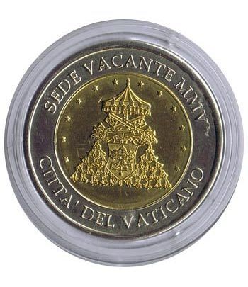 Euro prueba Vaticano 2 euros 2005 Sede Vacante.