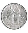 Moneda de plata 20 korun Eslovaquia 1941.