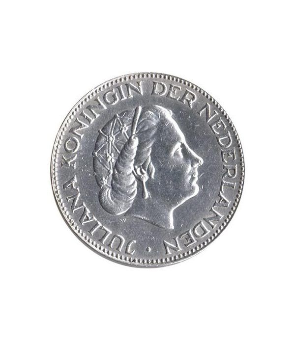 Moneda de plata 2,5 Gulden Holanda 1959